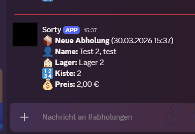 Sorty Discord Nachricht